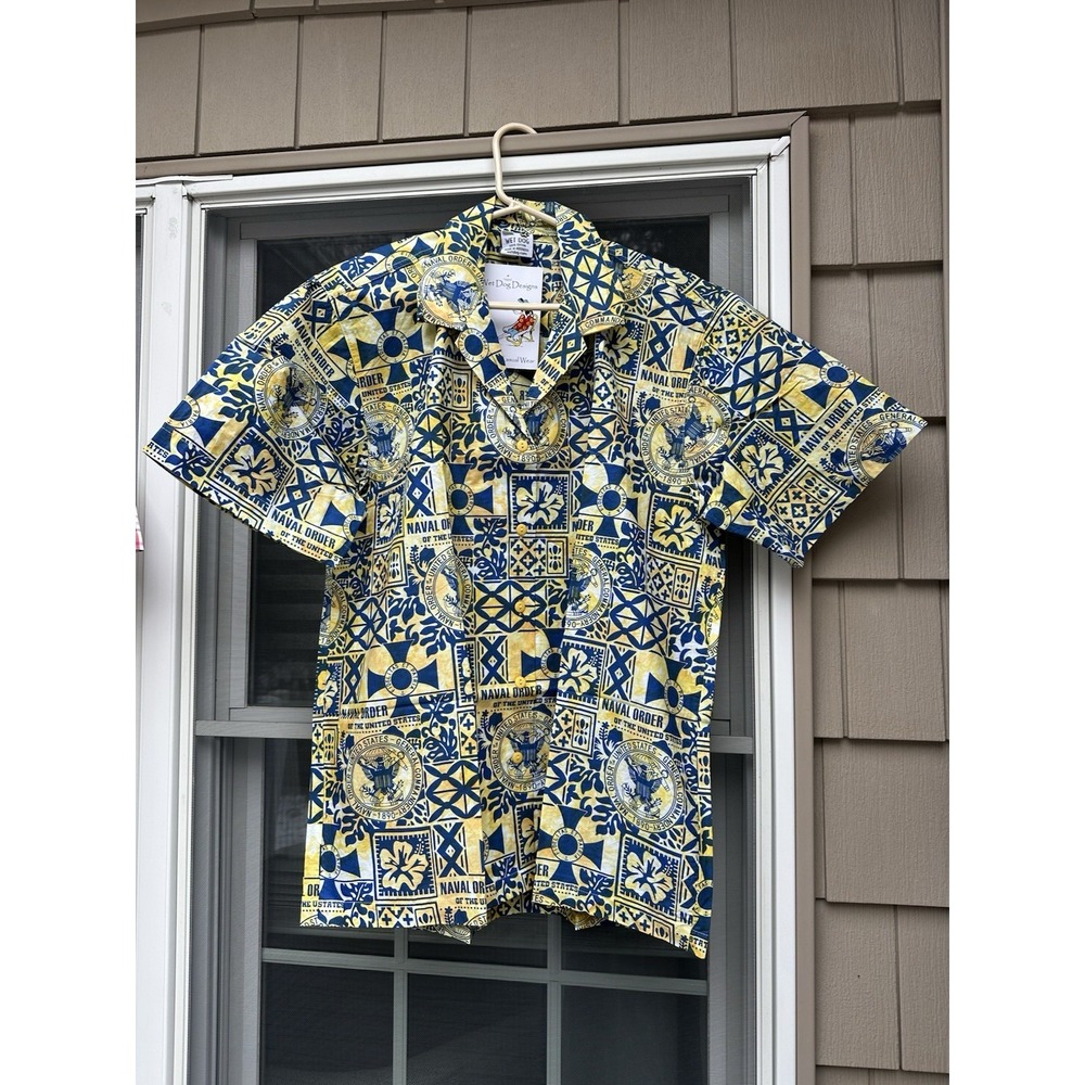 US Navy Hawaiian Shirt Wet Dog Clothing Size 2X NWT